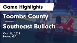 Toombs County  vs Southeast Bulloch  Game Highlights - Oct. 11, 2022