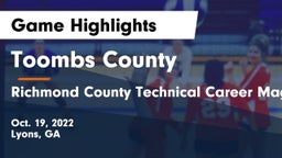 Toombs County  vs Richmond County Technical Career Magnet Game Highlights - Oct. 19, 2022