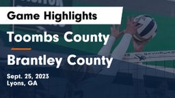 Toombs County  vs Brantley County Game Highlights - Sept. 25, 2023