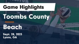 Toombs County  vs Beach Game Highlights - Sept. 28, 2023