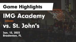 IMG Academy vs vs. St. John's  Game Highlights - Jan. 13, 2023