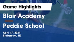 Blair Academy vs Peddie School Game Highlights - April 17, 2024