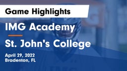 IMG Academy vs St. John's College  Game Highlights - April 29, 2022