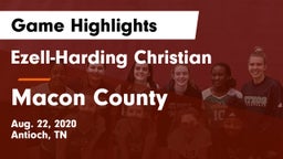 Ezell-Harding Christian  vs Macon County  Game Highlights - Aug. 22, 2020