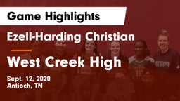 Ezell-Harding Christian  vs West Creek High Game Highlights - Sept. 12, 2020