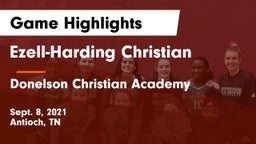 Ezell-Harding Christian  vs Donelson Christian Academy  Game Highlights - Sept. 8, 2021