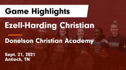 Ezell-Harding Christian  vs Donelson Christian Academy  Game Highlights - Sept. 21, 2021