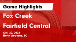 Fox Creek  vs Fairfield Central  Game Highlights - Oct. 20, 2022