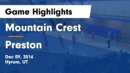 Mountain Crest  vs Preston  Game Highlights - Dec 09, 2016