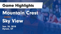 Mountain Crest  vs Sky View  Game Highlights - Jan. 26, 2018