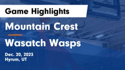 Mountain Crest  vs Wasatch Wasps Game Highlights - Dec. 20, 2023