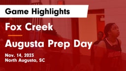 Fox Creek  vs Augusta Prep Day  Game Highlights - Nov. 14, 2023