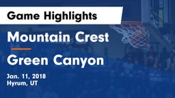 Mountain Crest  vs Green Canyon Game Highlights - Jan. 11, 2018