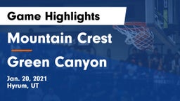 Mountain Crest  vs Green Canyon  Game Highlights - Jan. 20, 2021