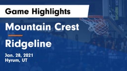Mountain Crest  vs Ridgeline  Game Highlights - Jan. 28, 2021