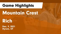 Mountain Crest  vs Rich  Game Highlights - Dec. 9, 2021
