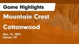 Mountain Crest  vs Cottonwood  Game Highlights - Dec. 21, 2021