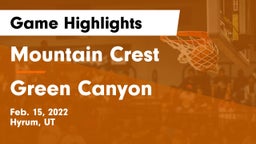 Mountain Crest  vs Green Canyon  Game Highlights - Feb. 15, 2022
