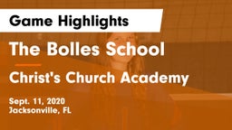 The Bolles School vs Christ's Church Academy Game Highlights - Sept. 11, 2020