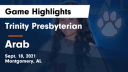 Trinity Presbyterian  vs Arab  Game Highlights - Sept. 18, 2021