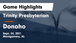 Trinity Presbyterian  vs Donoho  Game Highlights - Sept. 24, 2021