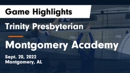 Trinity Presbyterian  vs Montgomery Academy  Game Highlights - Sept. 20, 2022