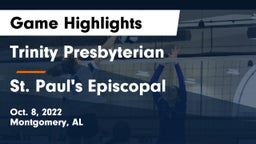 Trinity Presbyterian  vs St. Paul's Episcopal  Game Highlights - Oct. 8, 2022