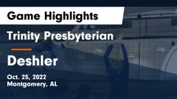 Trinity Presbyterian  vs Deshler  Game Highlights - Oct. 25, 2022