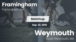 Matchup: Framingham High vs. Weymouth  2016