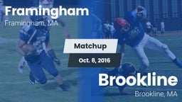 Matchup: Framingham High vs. Brookline  2016