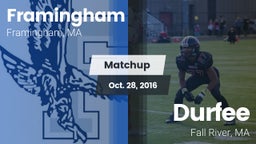 Matchup: Framingham High vs. Durfee  2016