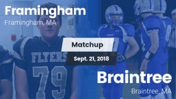 Matchup: Framingham High vs. Braintree  2018