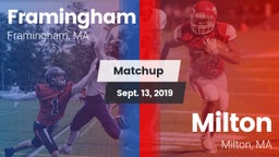 Matchup: Framingham High vs. Milton  2019