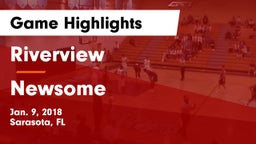 Riverview  vs Newsome  Game Highlights - Jan. 9, 2018