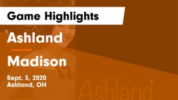 Ashland  vs Madison Game Highlights - Sept. 3, 2020