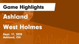 Ashland  vs West Holmes  Game Highlights - Sept. 17, 2020