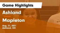 Ashland  vs Mapleton Game Highlights - Aug. 21, 2021