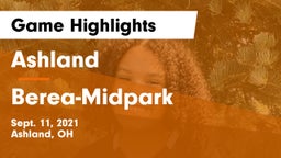 Ashland  vs Berea-Midpark  Game Highlights - Sept. 11, 2021