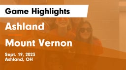 Ashland  vs Mount Vernon Game Highlights - Sept. 19, 2023