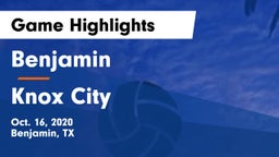 Benjamin  vs Knox City  Game Highlights - Oct. 16, 2020