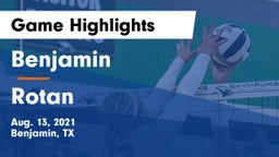 Benjamin  vs Rotan Game Highlights - Aug. 13, 2021