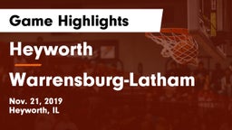 Heyworth  vs Warrensburg-Latham  Game Highlights - Nov. 21, 2019