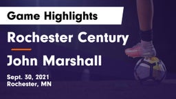 Rochester Century  vs John Marshall  Game Highlights - Sept. 30, 2021