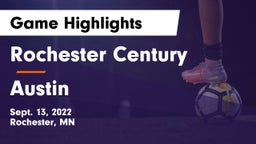 Rochester Century  vs Austin  Game Highlights - Sept. 13, 2022