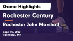 Rochester Century  vs Rochester John Marshall  Game Highlights - Sept. 29, 2022