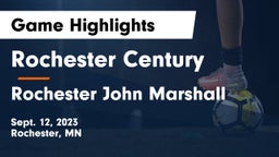 Rochester Century  vs Rochester John Marshall  Game Highlights - Sept. 12, 2023