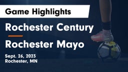 Rochester Century  vs Rochester Mayo  Game Highlights - Sept. 26, 2023