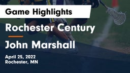 Rochester Century  vs John Marshall  Game Highlights - April 25, 2022