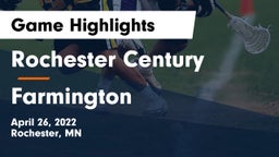 Rochester Century  vs Farmington  Game Highlights - April 26, 2022