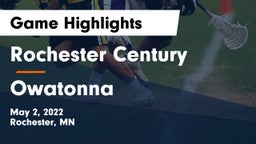 Rochester Century  vs Owatonna  Game Highlights - May 2, 2022